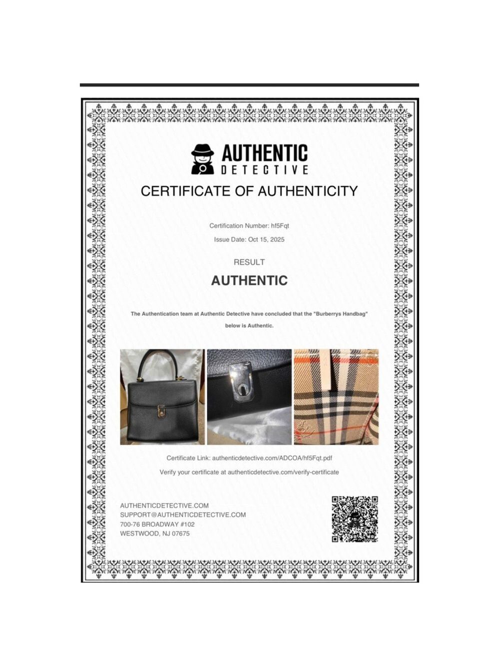 Burberry Leather Top Handle Satchel Bag With Nova Check Lining with COA - Picture 3 of 16